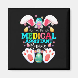 I'm The Medical Istant Bunny Easter Day Rabbit Mat Magnet