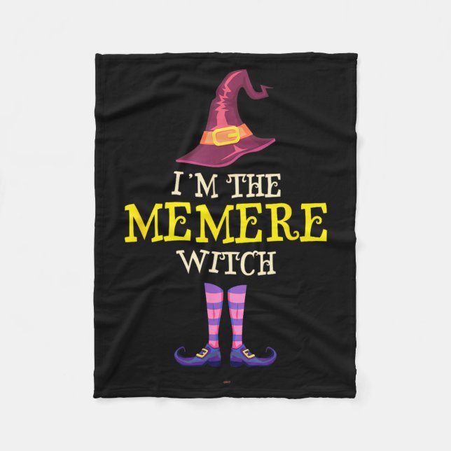 Im The Memere Witch Costume Halloween Funny Fleece Blanket (Front)