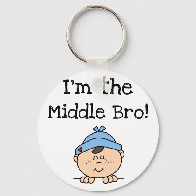 I'm the Middle Bro Tshirts and Gifts Keychain (Front)
