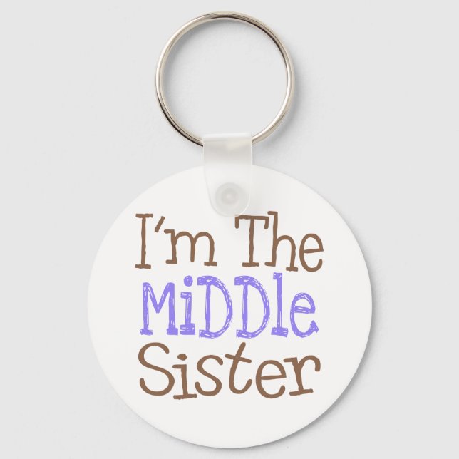 I'm The Middle Sister (Purple) Keychain (Front)