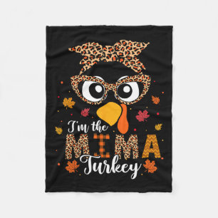 I'm The Mima Turkey Matching Family Thanksgiving 2 Fleece Blanket