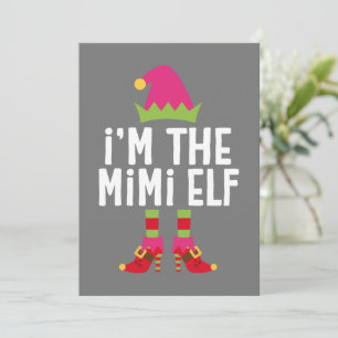 I'm The Mimi Elf Matching Christmas Costume Invitation
