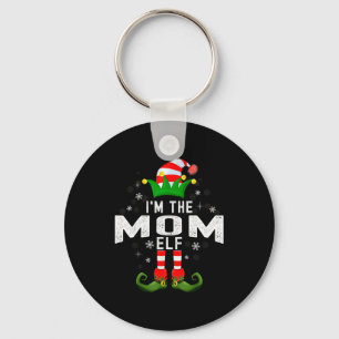 I'm The Mom Elf Christmas Family Pjs Costume Keychain