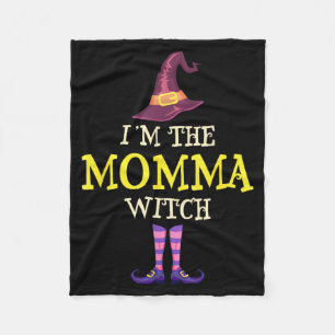 Im The Momma Witch Costume Halloween Funny Witchy Fleece Blanket