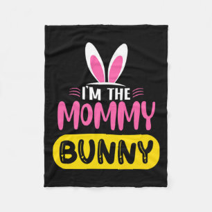 Im The Mommy Bunny Rabbit Ears Egg Funny Easter D Fleece Blanket