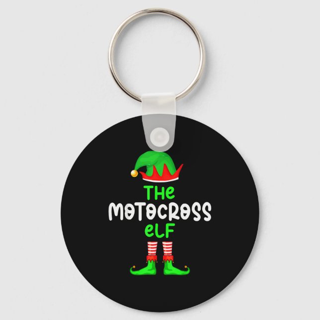I'm The Motocross Elf Dirt Bike Christmas Matching Keychain (Front)