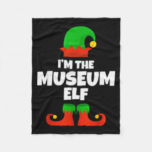 I'm The Museum Elf Family Pajama Christmas Funny  Fleece Blanket
