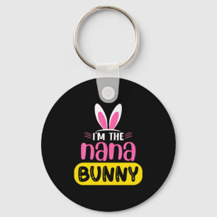 Im The Nana Bunny Rabbit Ears Egg Funny Easter Da Keychain