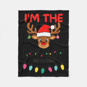 I'm The Nanny Reindeer Family Christmas Matching G Fleece Blanket