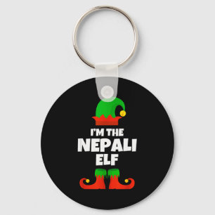 I'm The Nepali Elf Family Pajama Christmas Funny N Keychain