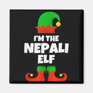 I'm The Nepali Elf Family Pajama Christmas Funny N Magnet