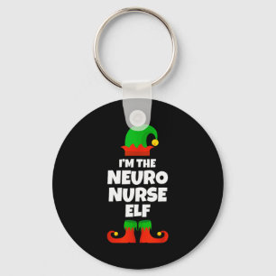 I'm The Neuro Nurse Elf Family Pajama Christmas Fu Keychain