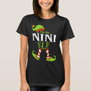 I'm The NINI Elf Family Group Matching PJ Christma T-Shirt