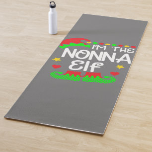 I'm The Nonna Elf Shirt Christmas Family Elf Costu Yoga Mat