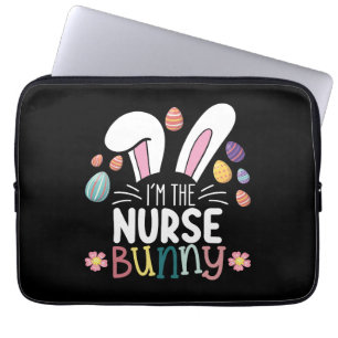 I'm The Nurse Bunny Easter Matching Laptop Sleeve