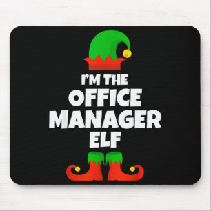 I'm The Office Manager Elf Family Pajama Christmas Mouse Pad