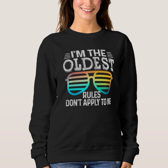 I'm The Oldest  Rules Don't Apply To Me Tees Glass (Front)