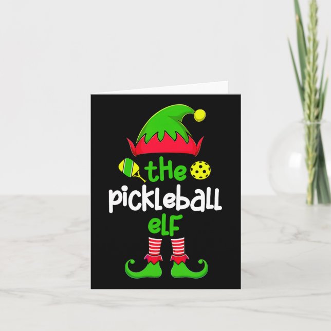 I'm The Pickleball Elf Christmas Family Matching P Card (Front)