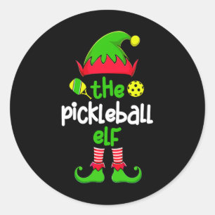 I'm The Pickleball Elf Christmas Family Matching P Classic Round Sticker