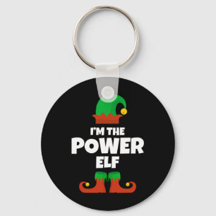 I'm The Power Elf Family Pajama Christmas Funny  Keychain