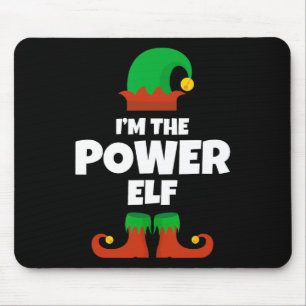 I'm The Power Elf Family Pajama Christmas Funny Mouse Pad