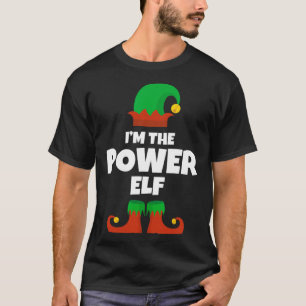 I'm The Power Elf Family Pajama Christmas Funny  T-Shirt