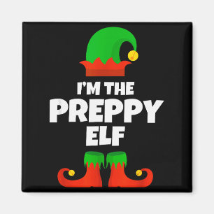 I'm The Preppy Elf Family Pajama Christmas Funny  Magnet