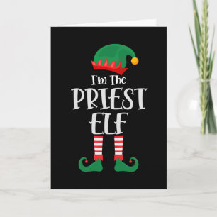 Im The Priest Elf Matching Christmas Card