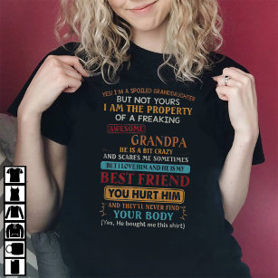 I'm The Property Of A Freaking Awesome Grandpa T-Shirt