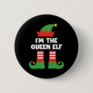 I'm The Queen Elf Funny Xmas Matching Family Group 2 Inch Round Button