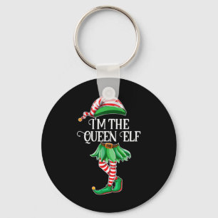 I'm The Queen Elf Matching Family Pyjamas Christma Keychain