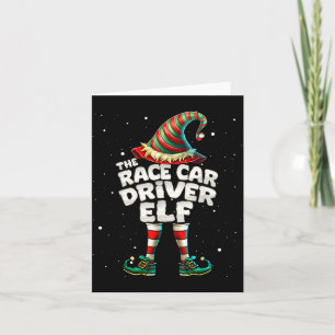 I'm The Race Car Driver Elf Family Matching Group  Card
