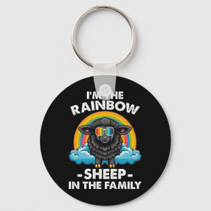 I'm The Rainbow Sheep In The Family Pride Month Keychain