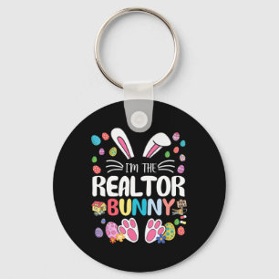 I'm The Realtor Bunny Funny Bunny Ear Easter Gifts Keychain