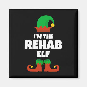 I'm The Rehab Elf Family Pajama Christmas Funny Nu Magnet