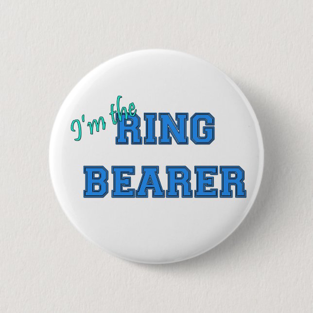 I'm The Ring Bearer 2 Inch Round Button (Front)
