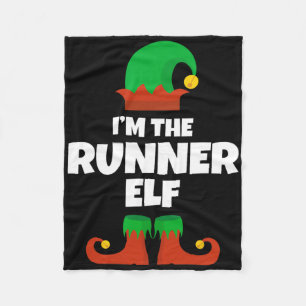 I'm The Runner Elf Family Pajama Christmas Funny R Fleece Blanket