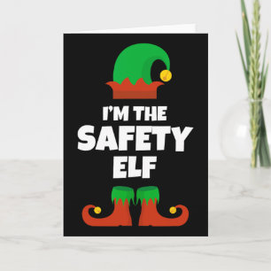 I'm The Safety Elf Family Pajama Christmas Funny Card