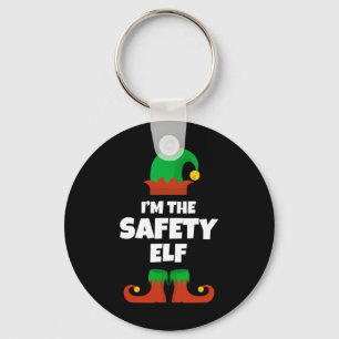 I'm The Safety Elf Family Pajama Christmas Funny  Keychain