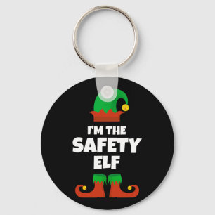 I'm The Safety Elf Family Pajama Christmas Funny  Keychain