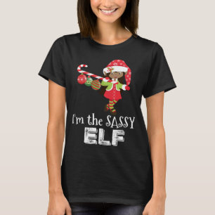 I'm the Sassy Elf African American Girl 5 Matching T-Shirt