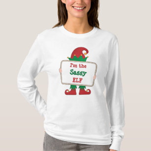 I'm The Sassy Elf Personalized Christmas Elf T-Shirt