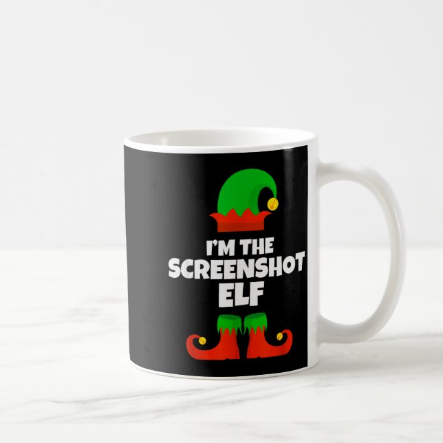I'm The Screenshot Elf Family Pajama Christmas Fun Coffee Mug (Right)