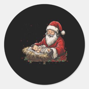 I'm The Season Santa Im The Reason Jesus Christian Classic Round Sticker