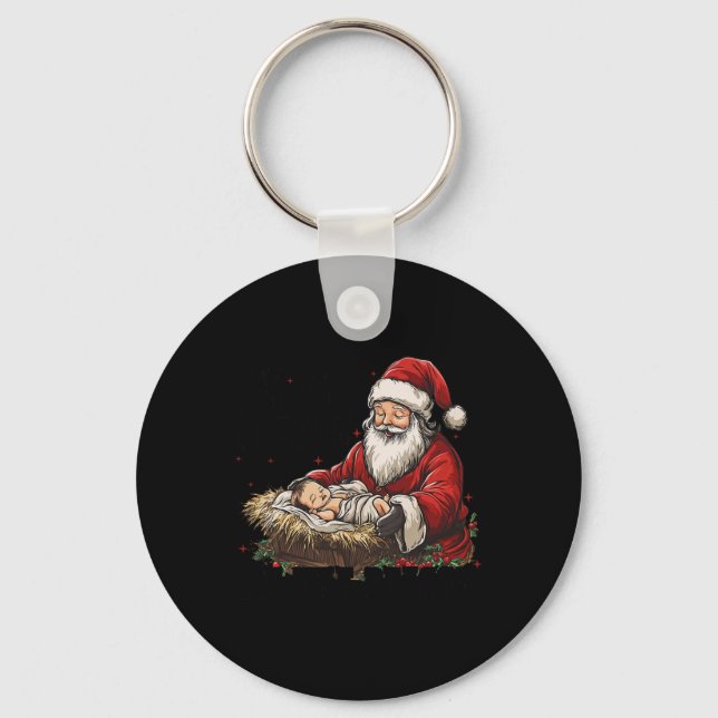 I'm The Season Santa Im The Reason Jesus Christian Keychain (Front)