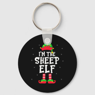 I'm The Sheep Elf Xmas Elf Sheep Farmer Matching F Keychain
