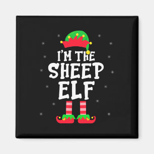 I'm The Sheep Elf Xmas Elf Sheep Farmer Matching F Magnet