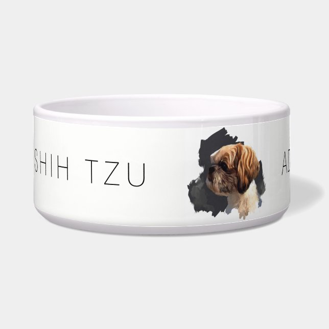 "I'm The Shih Tzu" Customizable Dog Bowl (Front)