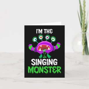 I'm The Singing Monster Matching Family Halloween  Card
