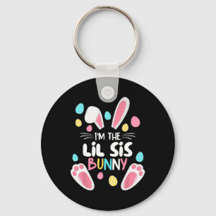 I'm The Sister Bunny Lil Sis Matching Family Easte Keychain